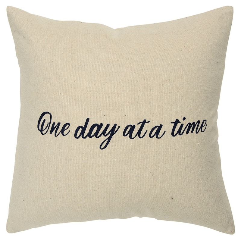 "One Day at a Time" Decorative Pillow
