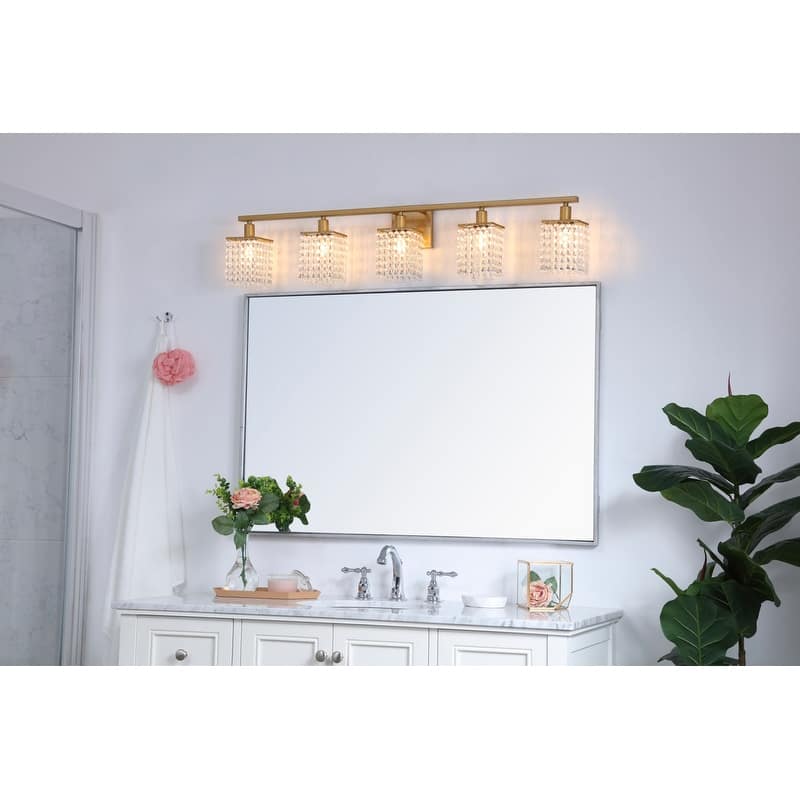 Olivia 5-Light Clear Crystals Wall Sconce