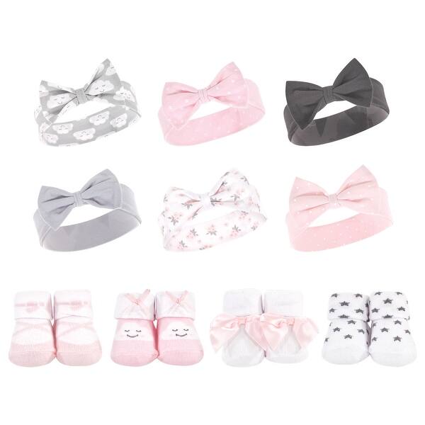 slide 1 of 1, Hudson Baby Infant Girl 10Pc Headband and Socks Set, Cloud Ballet, 0-9 Months - Cloud Ballet Cloud Ballet - 0-9 Months