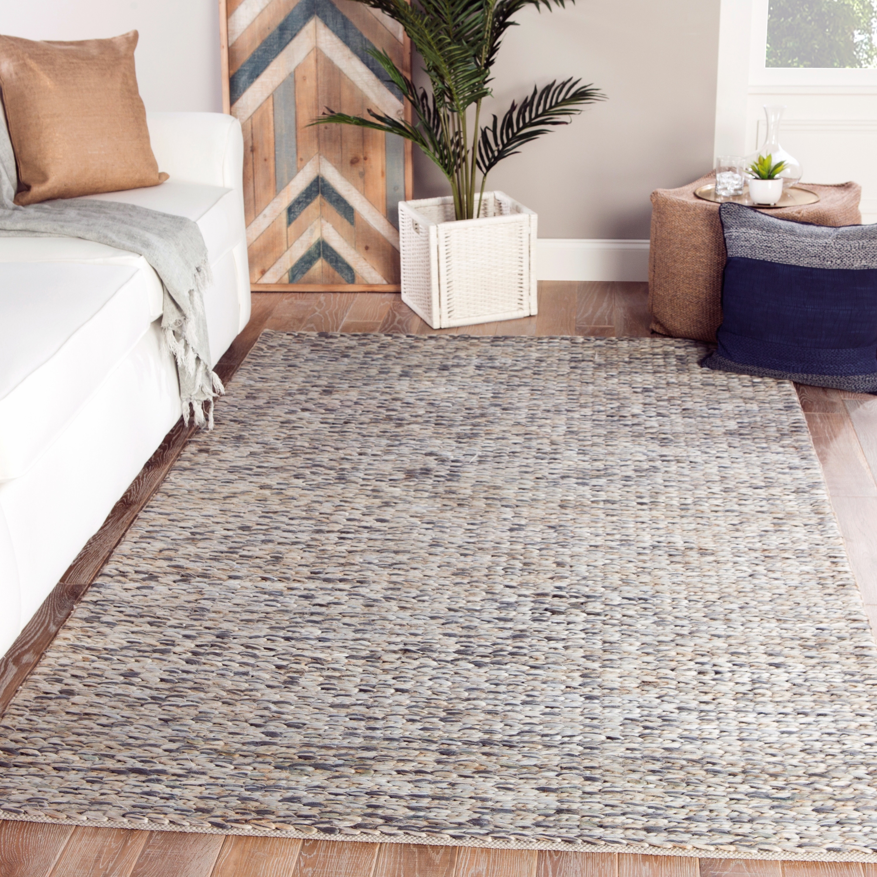 Cyanic Natural Solid Area Rug