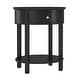 preview thumbnail 41 of 55, Fillmore 1-Drawer Oval Wood Shelf Accent End Table by iNSPIRE Q Modern Black