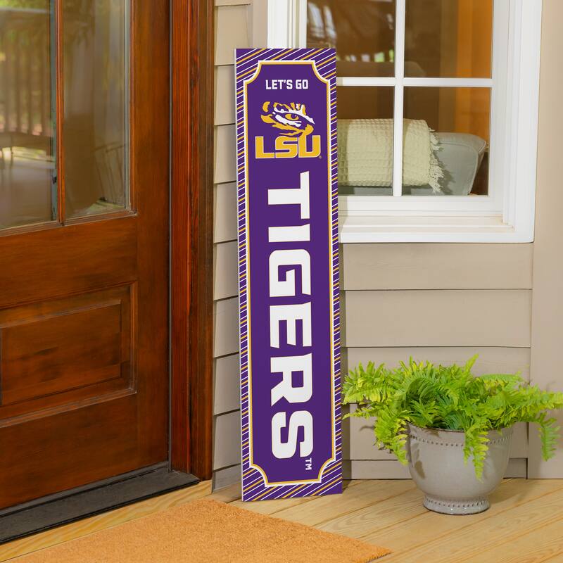 47" Double Sided Seasonal Porch Leaner, Louisiana State University - 47" x 11.25"
