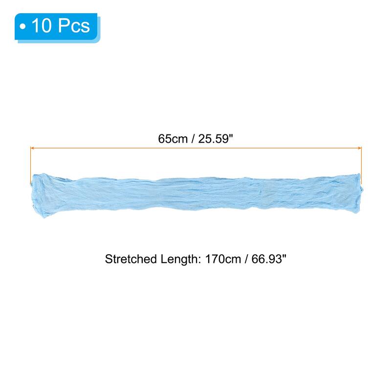 10Pcs Nylon Stockings Flower Fabric 26" for DIY Mesh Flowers Making - Light Blue