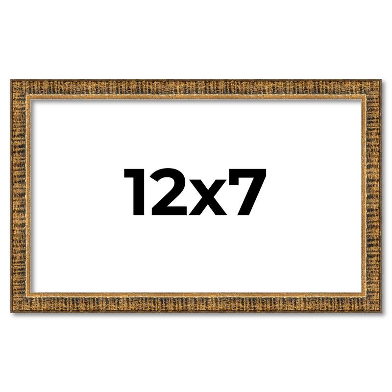 12x7 Frame Gold Kingsley Distressed Solid Wood Picture Frame Width