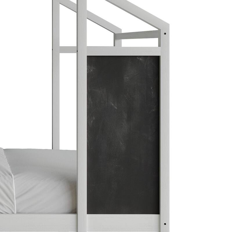 CraftPorch Mid-Century Wooden Canopy Bed