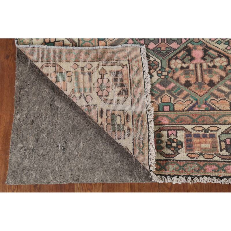 Bakhtiari Persian Vintage Area Rug Handmade Beige Wool Carpet - 6'7"x 9'7"