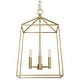 preview thumbnail 2 of 10, Hunter Fair Oaks 4-Light Pendant - Kitchen, Dining Room, Foyer - Modern Farmhouse, Transitional, Cage, Lantern - Designer!