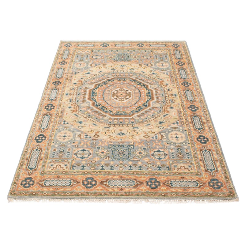ECARPETGALLERY Hand-knotted Jules Serapi Light Blue Wool Rug - 5'10 x 9'2