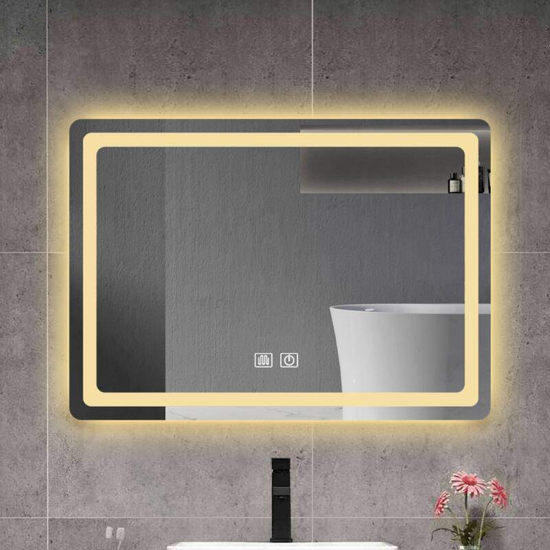 Rectangular Round Corner Bathroom Vanity Mirror