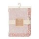 preview thumbnail 7 of 5, Violet Floral Muslin Baby Blanket with Ruffle Trim