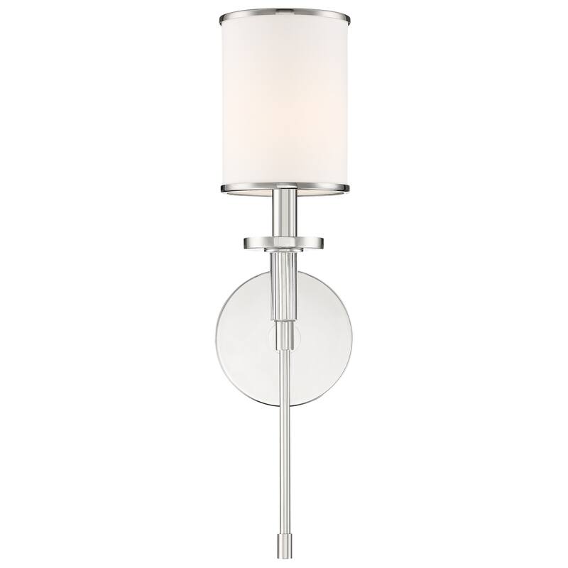 Crystorama Lighting Group Hatfield Single Light 19" Tall Wall Sconce - Polished Nickel
