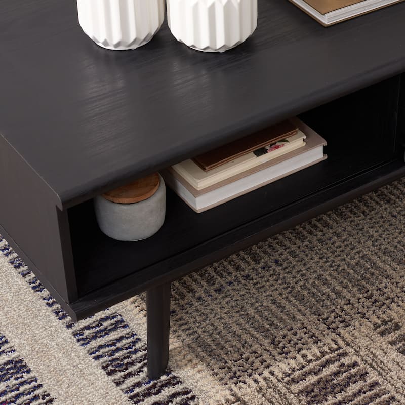 SAFAVIEH Rori Mid-Century 1-Shelf Walnut Coffee Table - 46" W x 23" D x 16" H