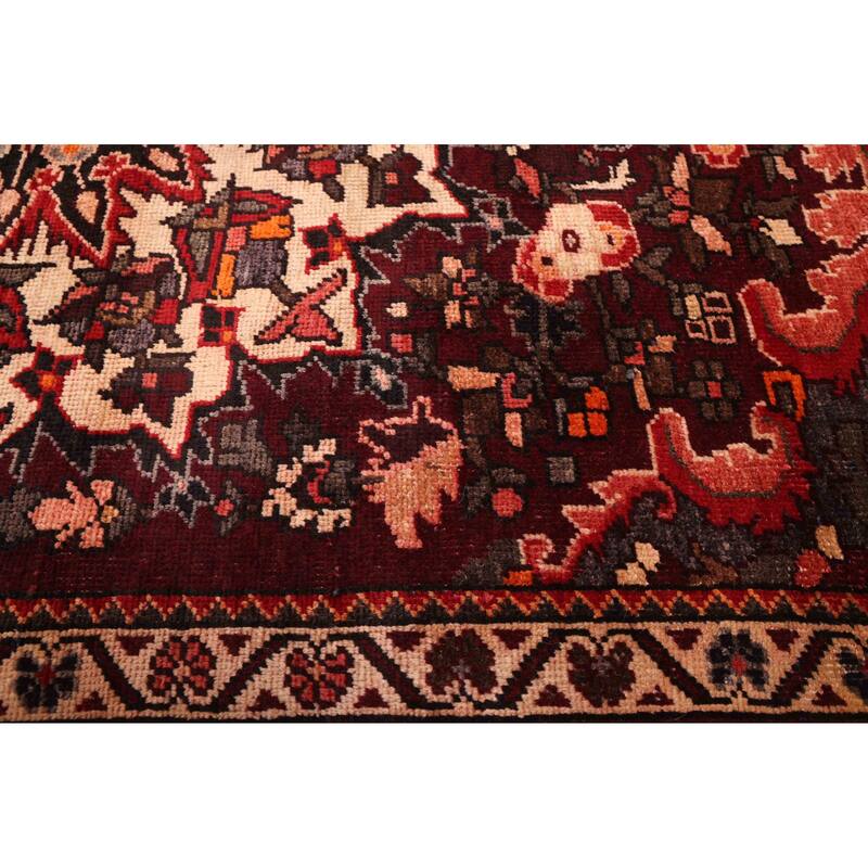 ECARPETGALLERY Hand-knotted Kayseri Vintage Dark Burgundy Wool Rug - 5'1 x 6'11