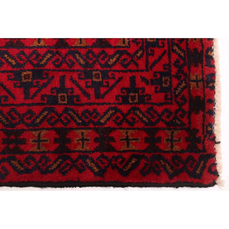 ECARPETGALLERY Hand-knotted Teimani Red Wool Rug - 3'5 x 6'7