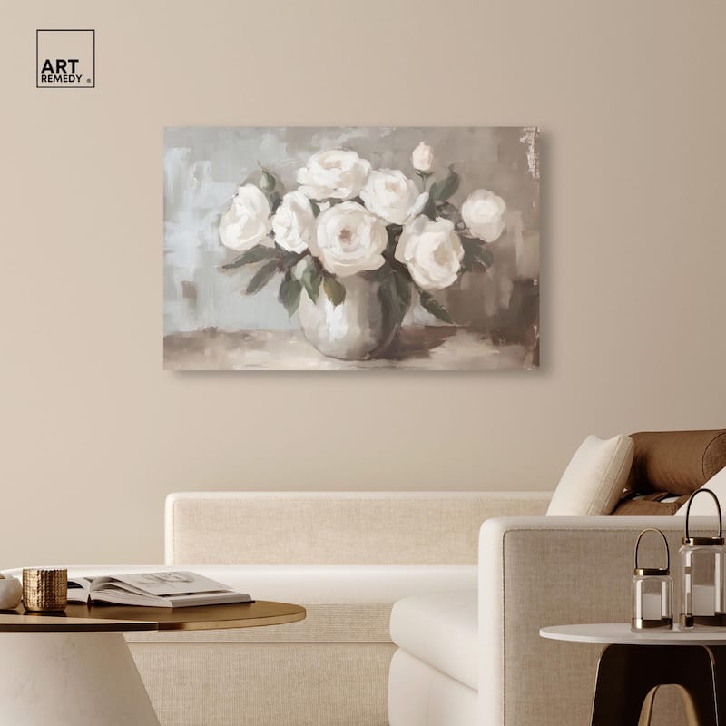 Creamy Cascade Cluster II Canvas by Art Remedy, Gallery Wrapped