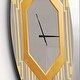 preview thumbnail 3 of 8, Designart 'Vintage Gold and Grey design' Oversized Shabby Chic Wall CLock