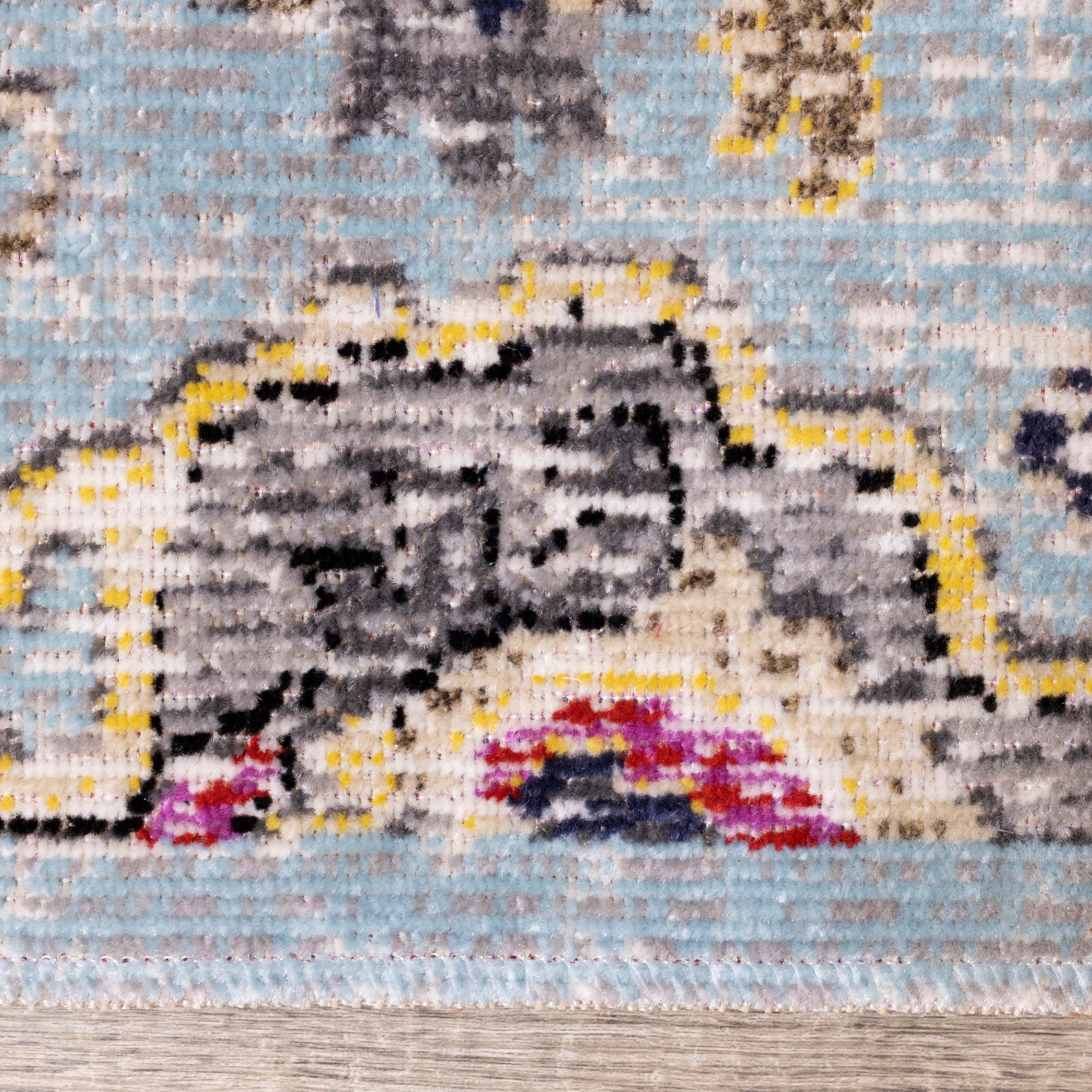 Spring Collection - Blue/Yellow Vintage Medallion Indoor/Outdoor