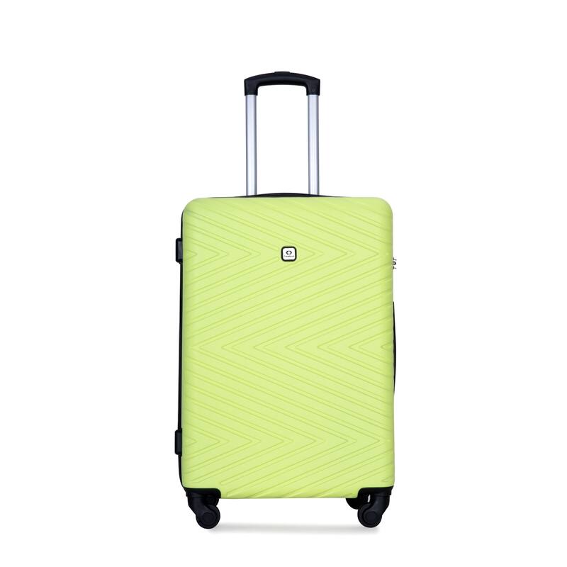 4-Piece Modern Lightweight Luggage with Adjustable Drawbar, Swivel Wheels and TSA Lock, for Boarding Travel, Fluorescent Green