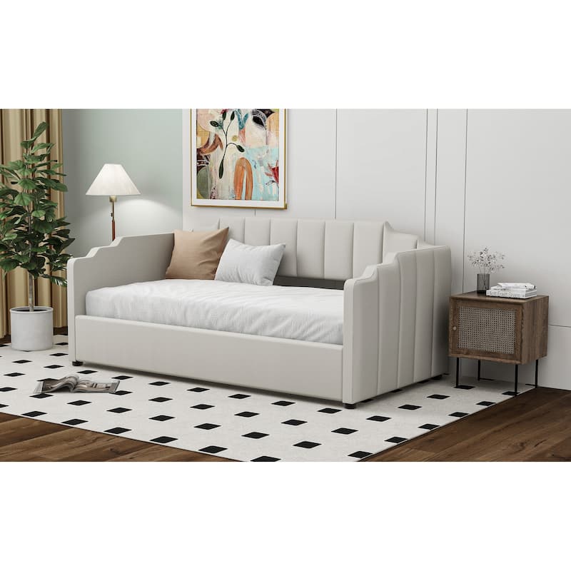 Upholstered Daybed with Underneath Storage,Twin Size