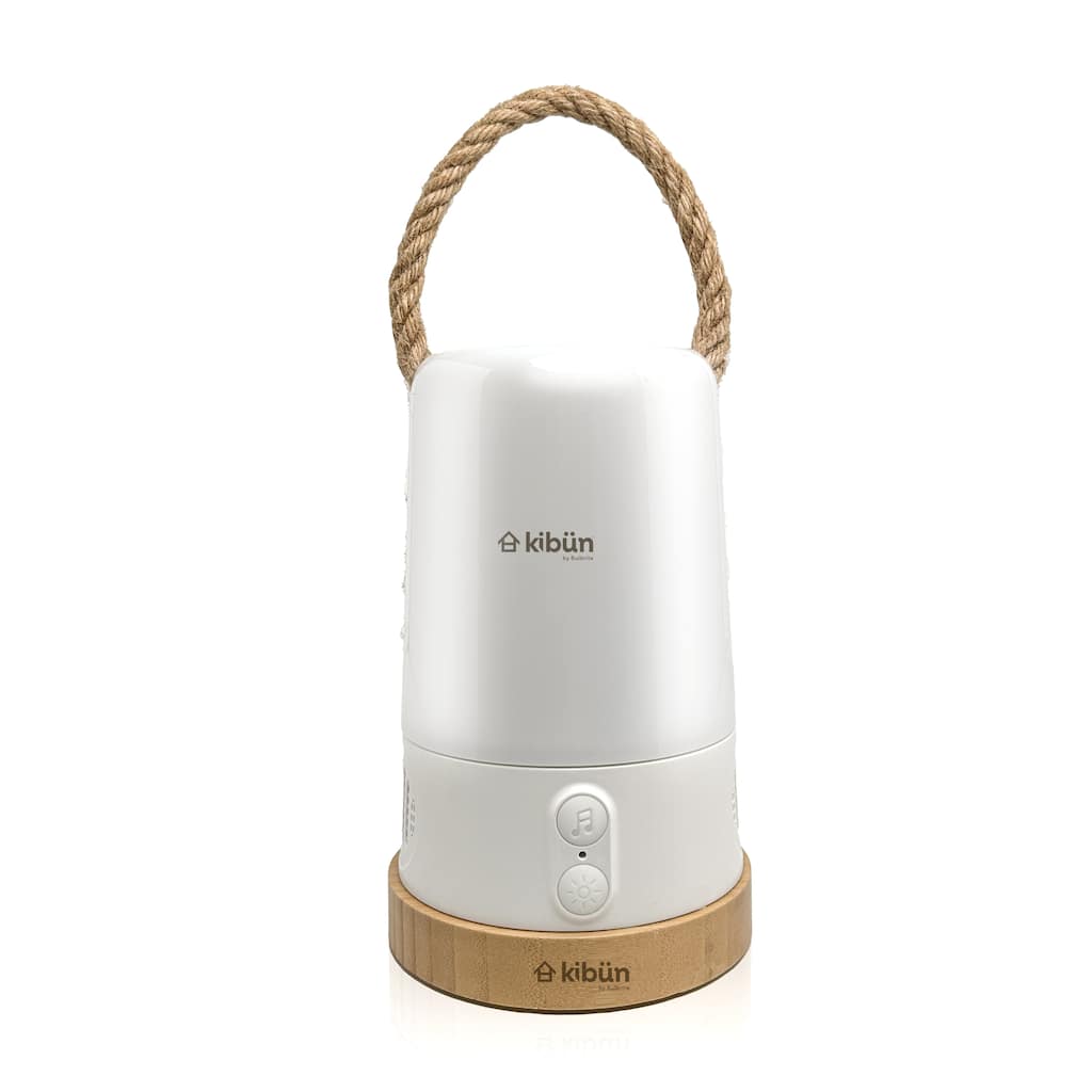 Kibun by Bulbrite Groove Cordless LED Outdoor Table Lamp with Dimmer, 3-Level Brightness, Bluetooth Speaker / Color Changing