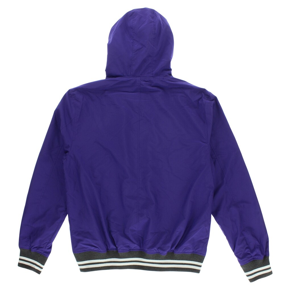 purple and yellow windbreaker
