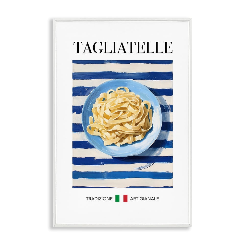 Stupell Traditional Tagliatelle Pasta Framed Giclee Art Design By Andreas Magnusson