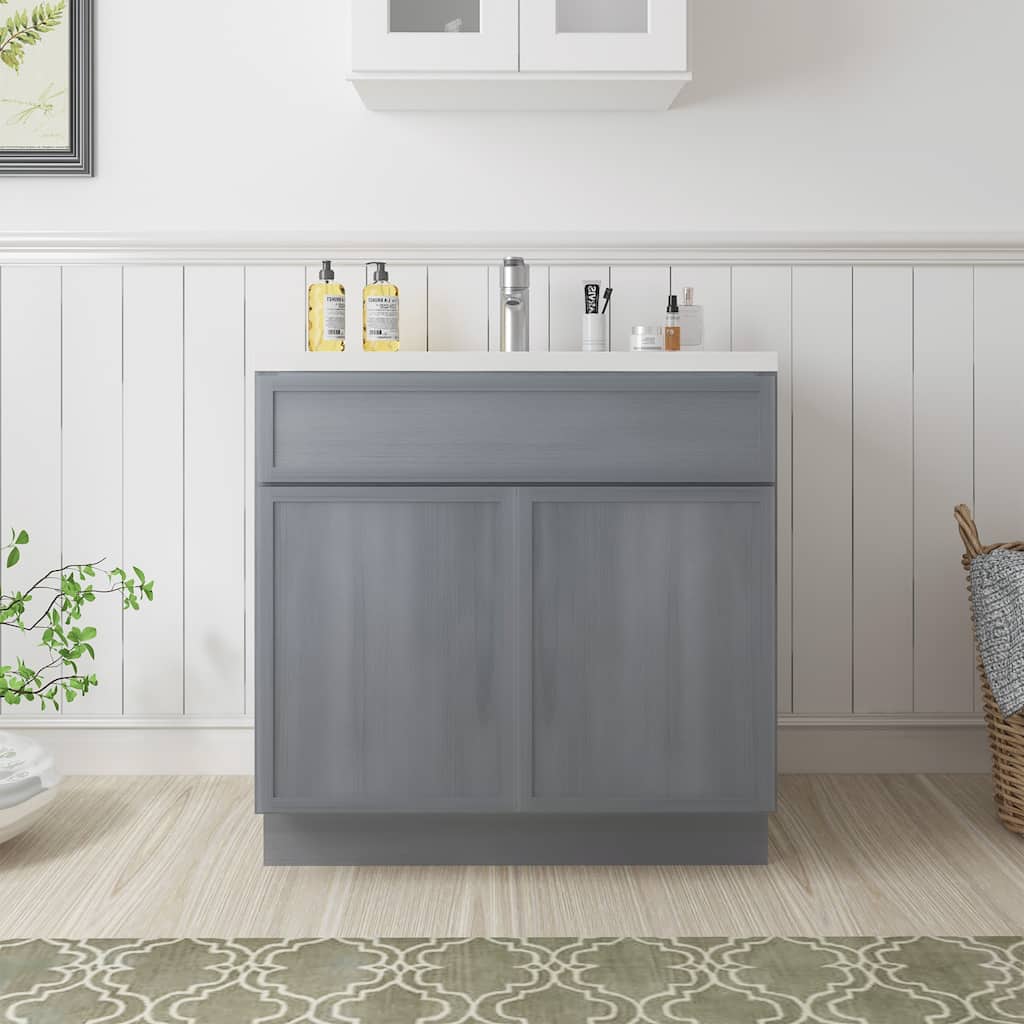 Vanity Art 33" Freestanding Single Base Storage Cabinet with Soft Close Doors