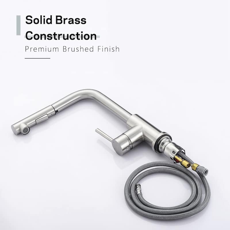 Kitchen Sink Faucet High Arch Single Handle Brushed Nickel Kitchen Faucet