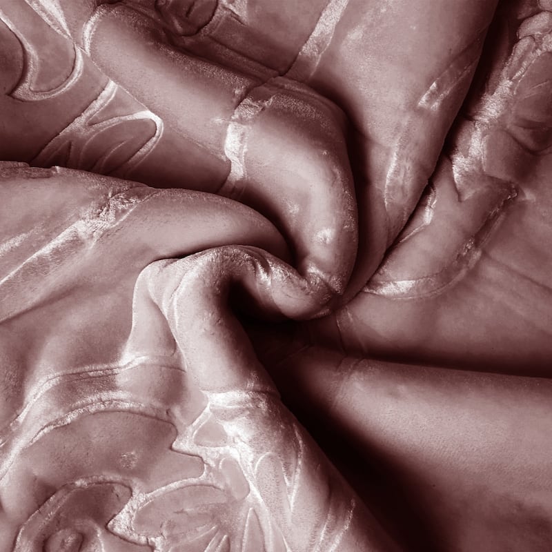 Luxury Embossed Floral Fleece Blanket