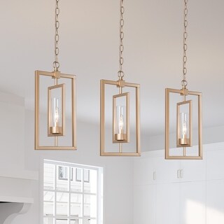 Modern Gold 1-light Glass Shade Pendant Lights for Kitchen Island Dining/ Living Room - L8.5