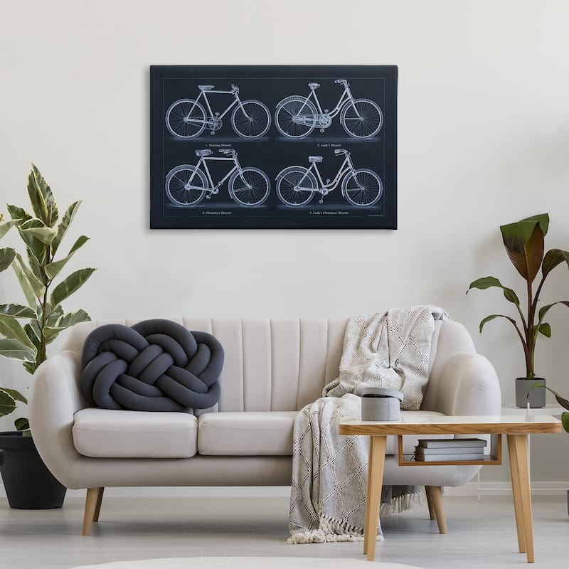 Stupell Traditional Bicycle Styles Diagram Canvas Wall Art Design By Phillipa Katz