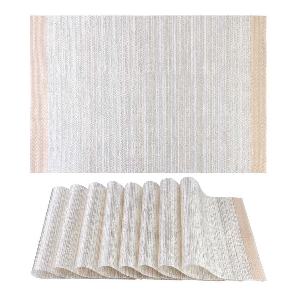Placemats Set of 8 Placemats for Kitchen Dining Table Decor Heat Resistant Table Placemats Wipeable Table Mat - 18*12in