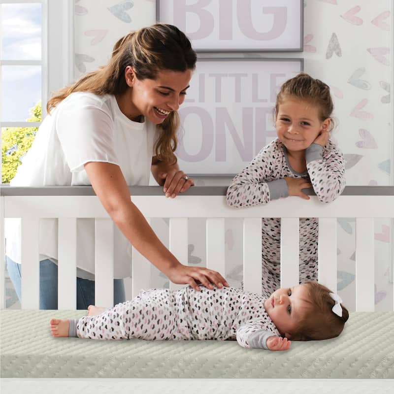 Spring Breeze 4-inch Breathable Mini Baby Crib Mattress with Cloud Core