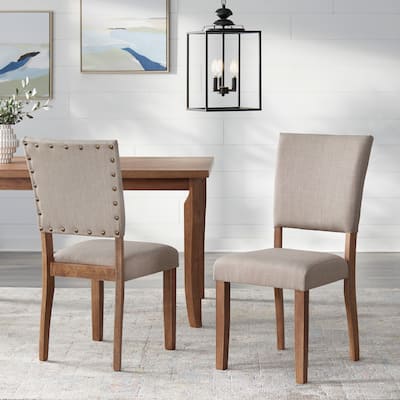 Simple Living Provence Nailhead Parson Dining Chairs (Set of 2)