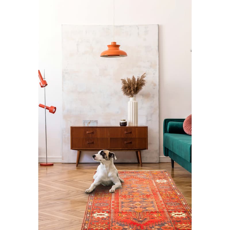 ECARPETGALLERY Hand-knotted Konya Anatolian Red Wool Rug - 3'1 x 6'9