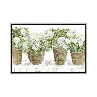 iCanvas "Floral Baskets" by Cindy Jacobs Framed - Bed Bath & Beyond ...