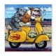 Stupell Scooter Dogs Yellow Moped Southwestern Landscape Mountain ...