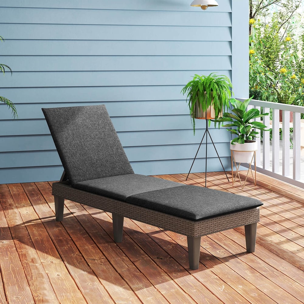 Costway Patio Lounge Chair Recliner Chair with 3-Position Adjustable - See Details