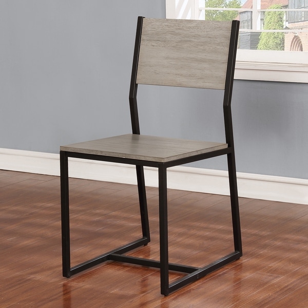 Melnik Contemporary Two tone Metal U shape Dining Chairs by Copper
