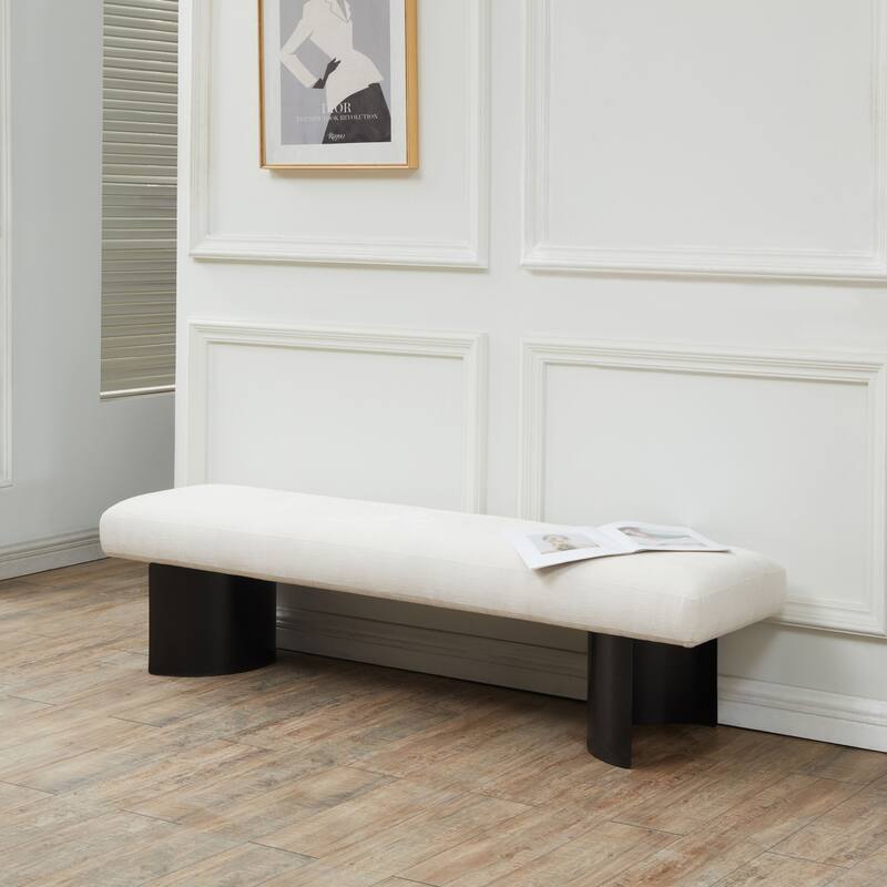 SAFAVIEH Couture Raelee Metal Legs Bench - 63Wx17Dx16H