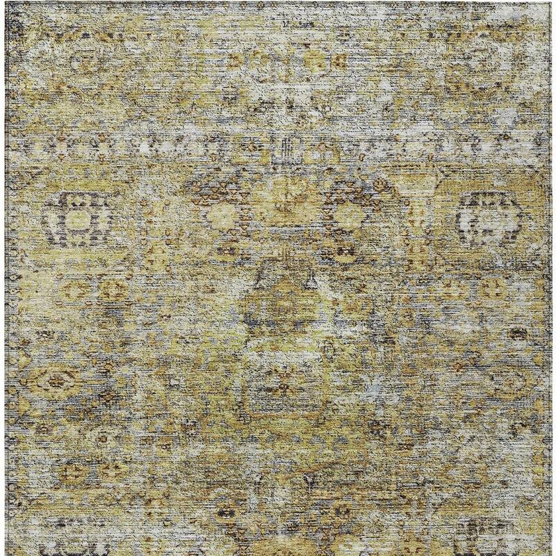 HomeRoots Floral Traditional Rectangle Outdoor Rug