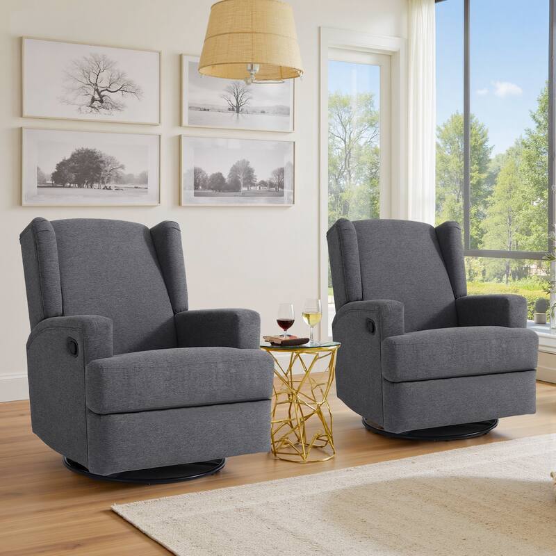 Swivel Glider Rocker Nursery Recliner Chair set of 2