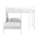 preview thumbnail 4 of 6, Modern Geo Cutout Colorful Twin L-Shaped Bunk Bed, Space-saving, White
