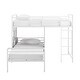 preview thumbnail 4 of 6, Stylish & Modern Geo Cutout Colorful Twin L-Shaped Bunk Bed, Durable, Cool-grey painted finish, Space-saving, White