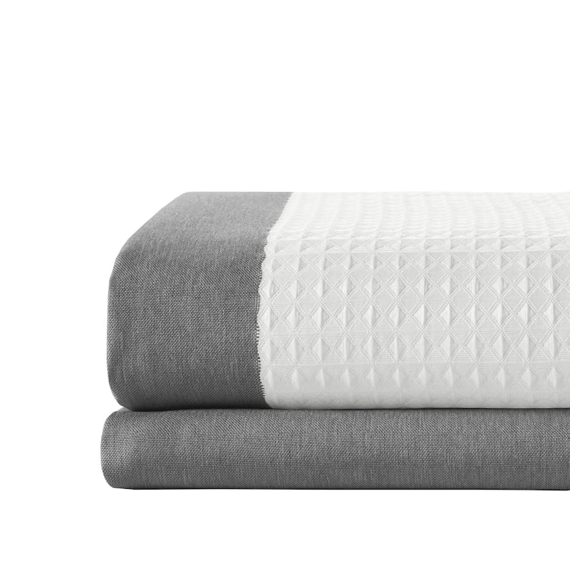 Madison Park Spa Waffle Shower Curtain with 3M Treatment