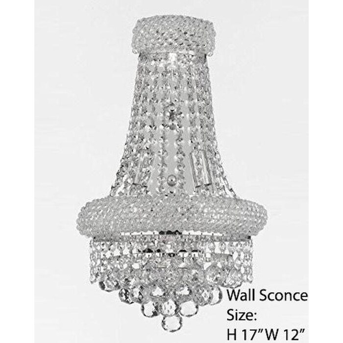 Empire Empress Crystal (Tm) Wall Sconce  W 12" H 17" . - Chandeliers For Bedrooms by Overstock.com