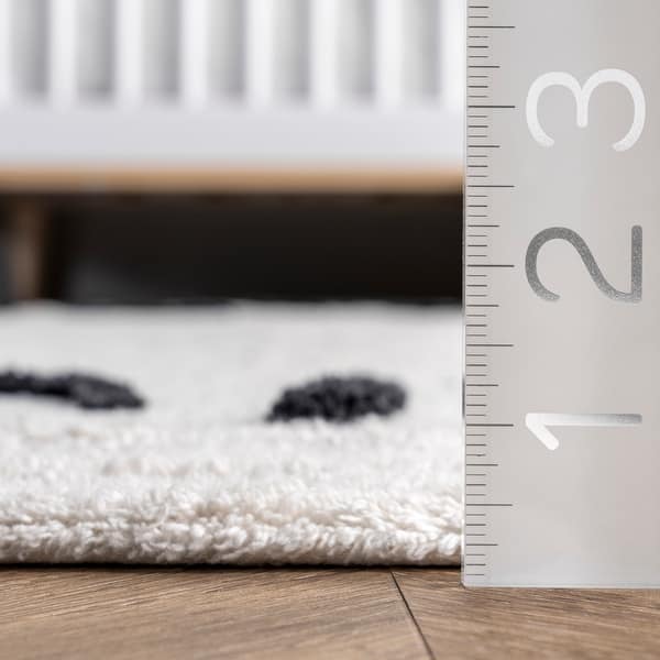 dimension image slide 3 of 15, Nuloom Alphabet SpinClean Washable Round Rug