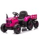preview thumbnail 27 of 62, Kids 24V Ride-On Tractor Toy with Trailer, 400W Motor, 3-Speed Control, Bluetooth, MP3, and LED Lights