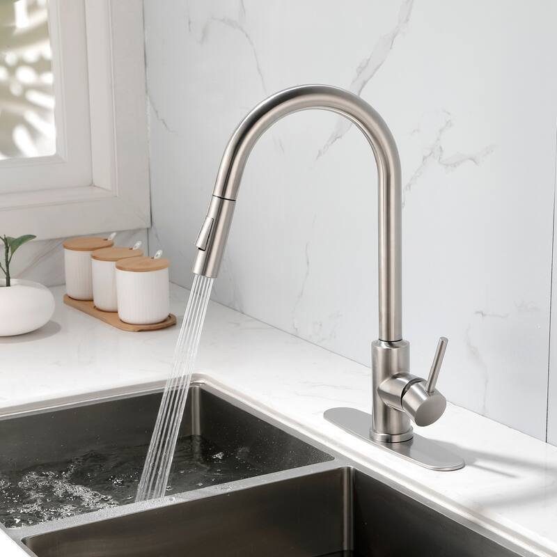 2-Function 1-Handle Pulldown Kitchen Faucet