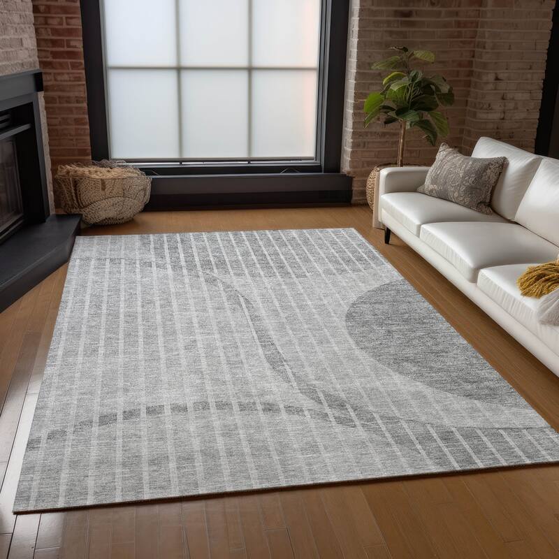 Machine Washable Indoor/ Outdoor Chantille Contemporary Rug